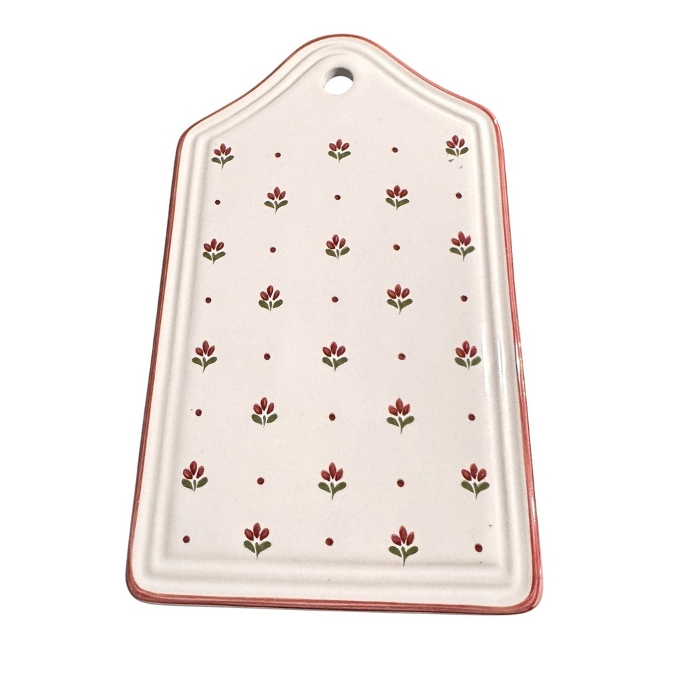 Pfalzkeramik West Germany Ceramic Cheese Board Floral Tulip Hand Decorated